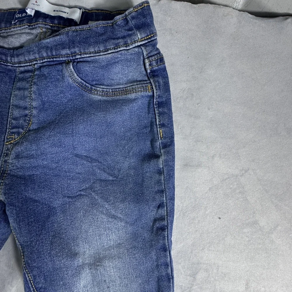 Old Navy Skinny Jeans Girls Large 10-12 Blue Denim Casual Everyday Wear Pull On
